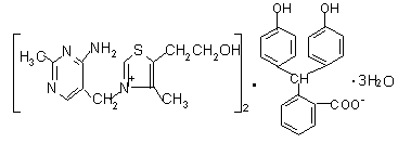 硫胺素酚酞盐(维生素b1酚酞盐)结构式